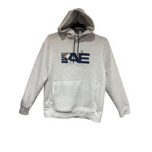 American Eagle + Snoopy Collab. Printed Gray Hoodie With Kangaroo Pocket Soft‎